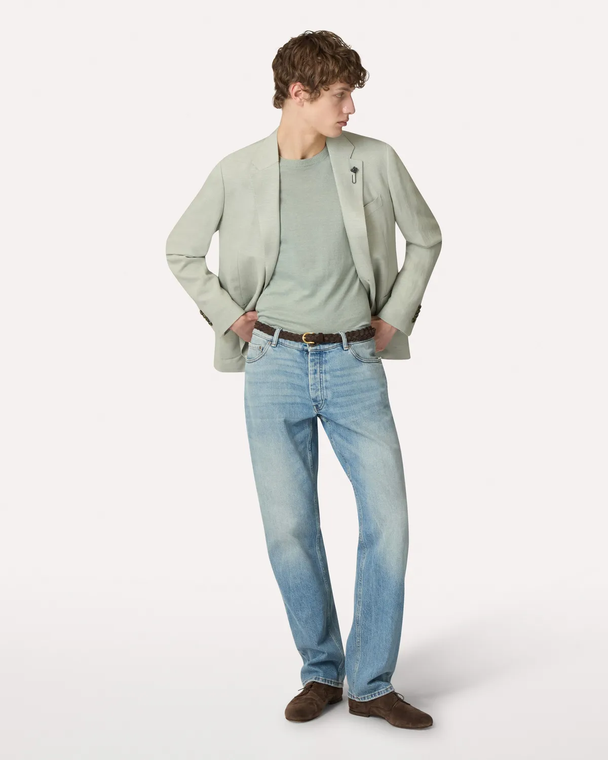Lardini Iconic Giacca Salvia Effetto 3D Uomo