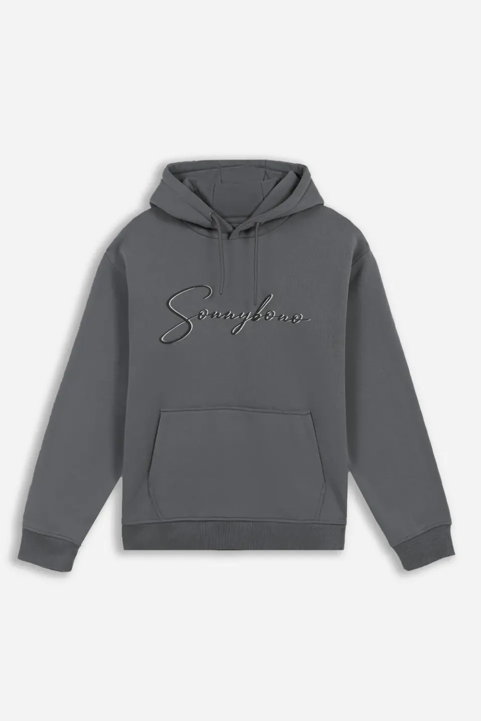 Sonny Bono felpa cappuccio marsupio grigio scuro logo