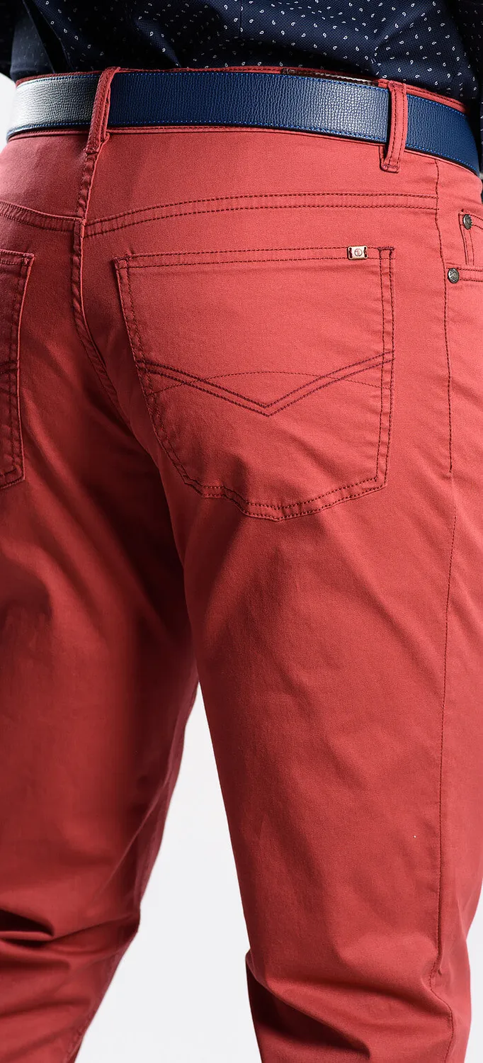 Alain Delon Pantaloni Rossi Uomo Cotone 34/34 Jeans