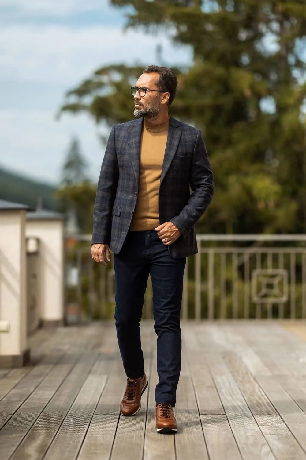 Alain Delon jeans slim blu scuro denim elasticizzato