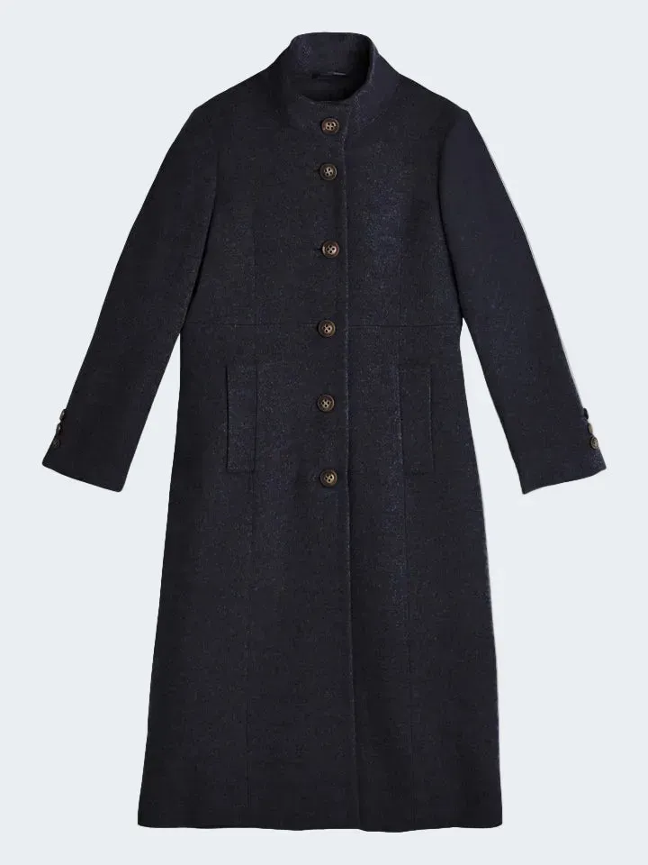 Sand New Parker Long cappotto cashmere blu navy
