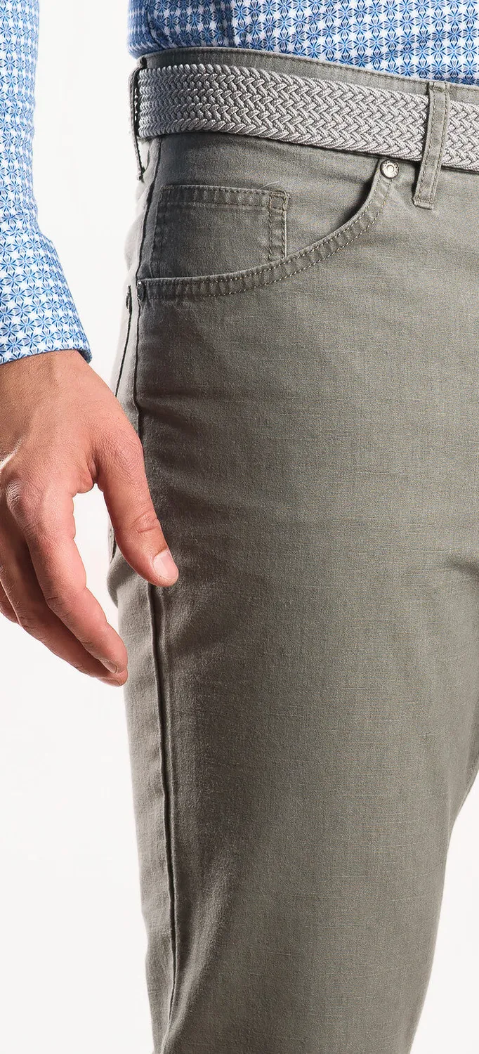 Alain Delon jeans grigio slim fit elasticizzato cotone