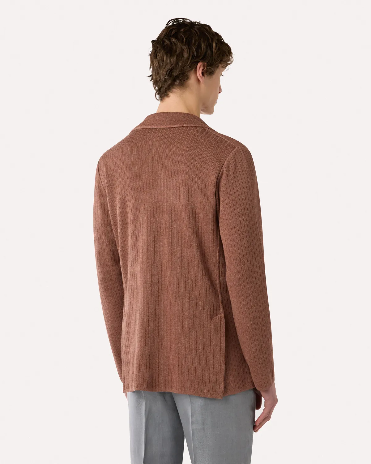 Lardini giacca monopetto lino marrone 2 bottoni