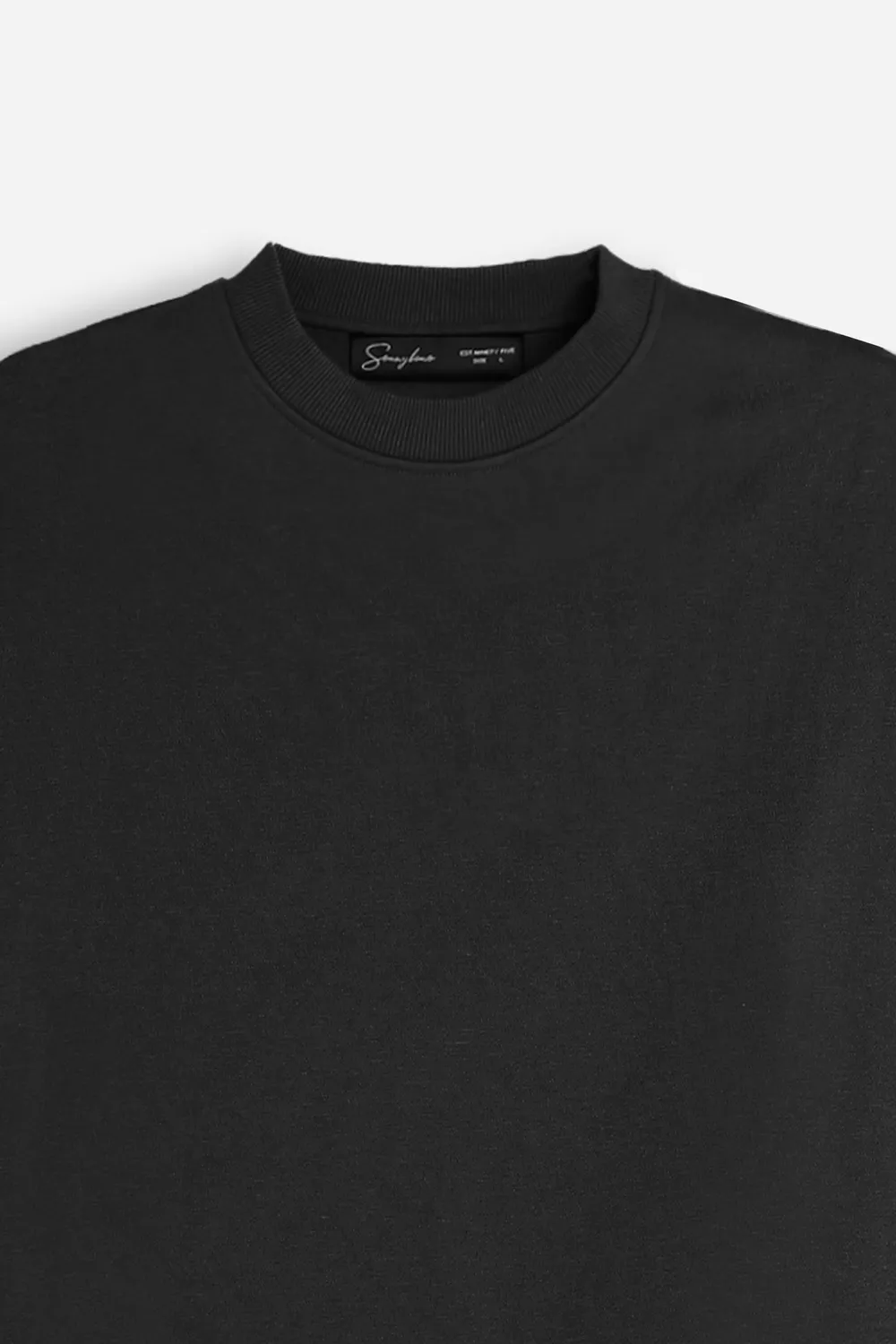 Sonny Bono Girocollo Basic Felpa Nero misto cotone