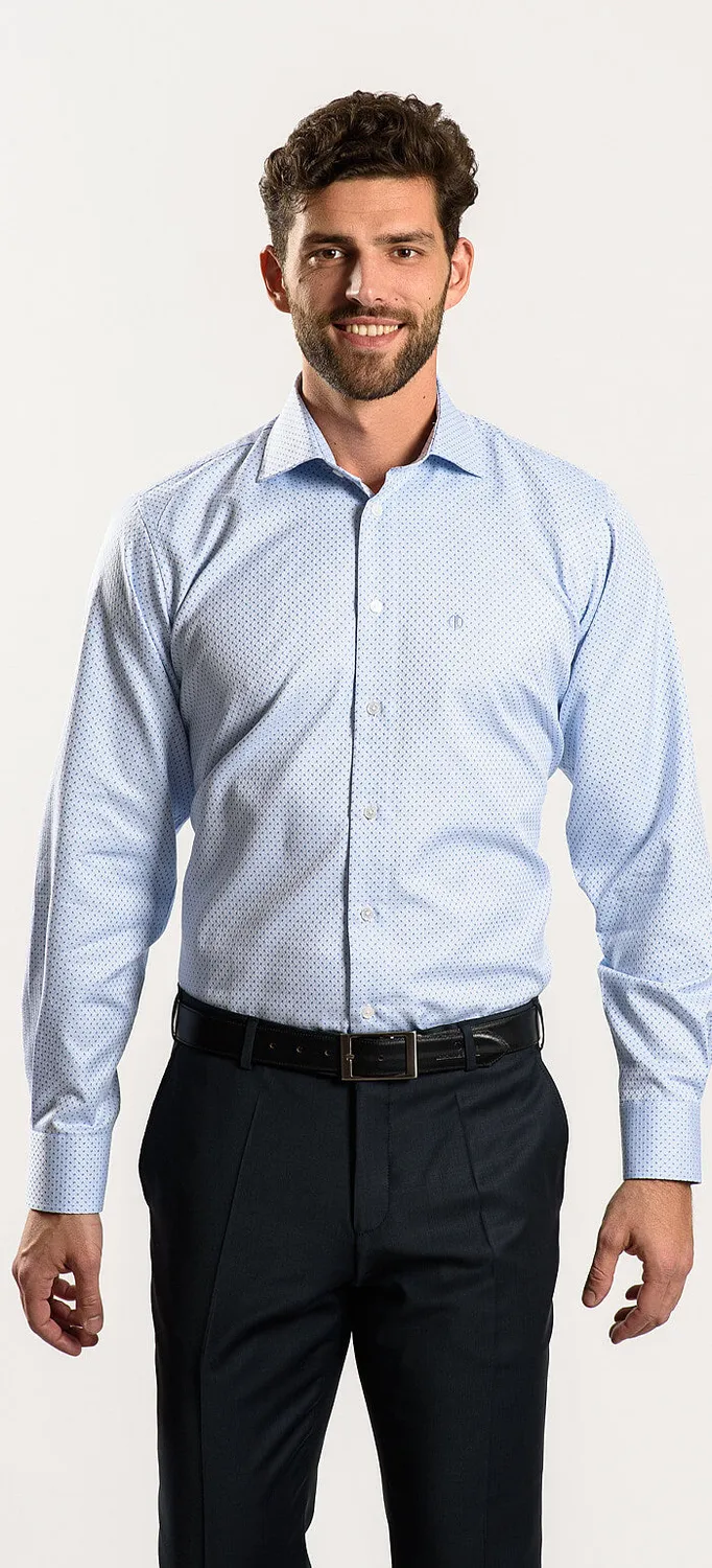 Alain Delon Limited Edition camicia slim fit blu 41 cotone