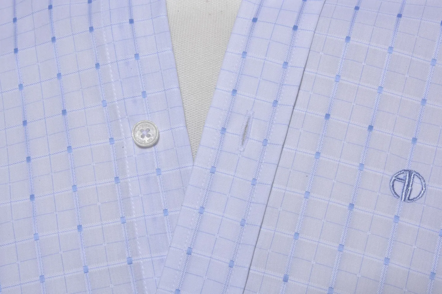 Alain Delon Limited Edition camicia blu fantasia 39 extra slim