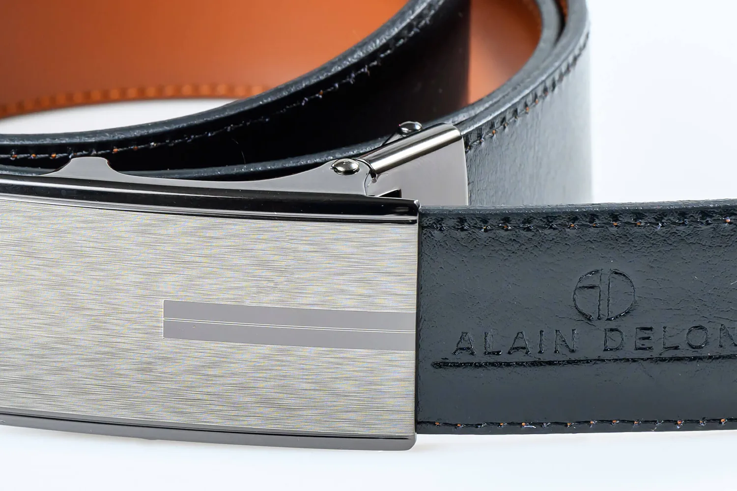 Alain Delon Cintura Pelle Reversibile 110 cm Fibbia