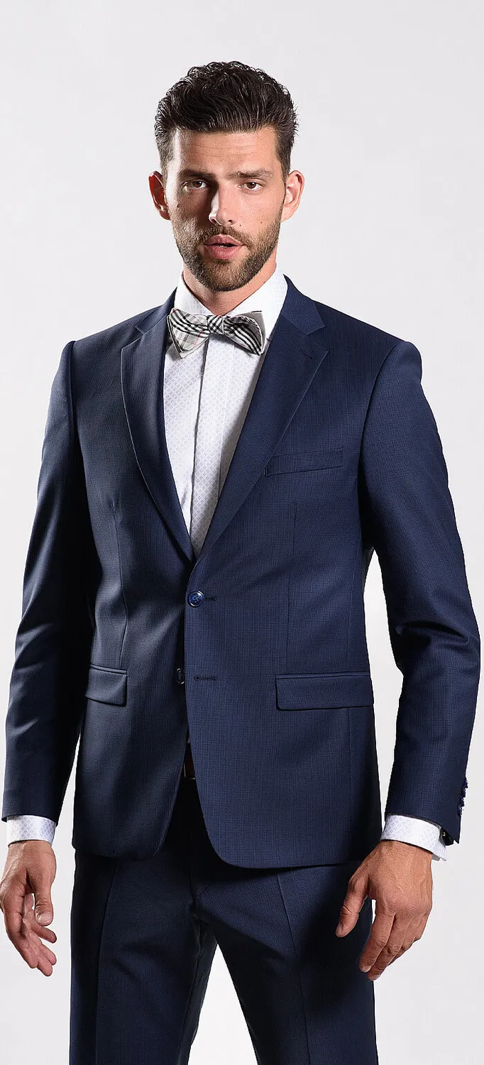Alain Delon abito blu navy fantasia slim fit 2 pezzi