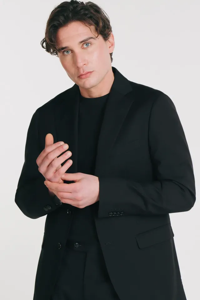 Sonny Bono giacca da abito slim fit nera