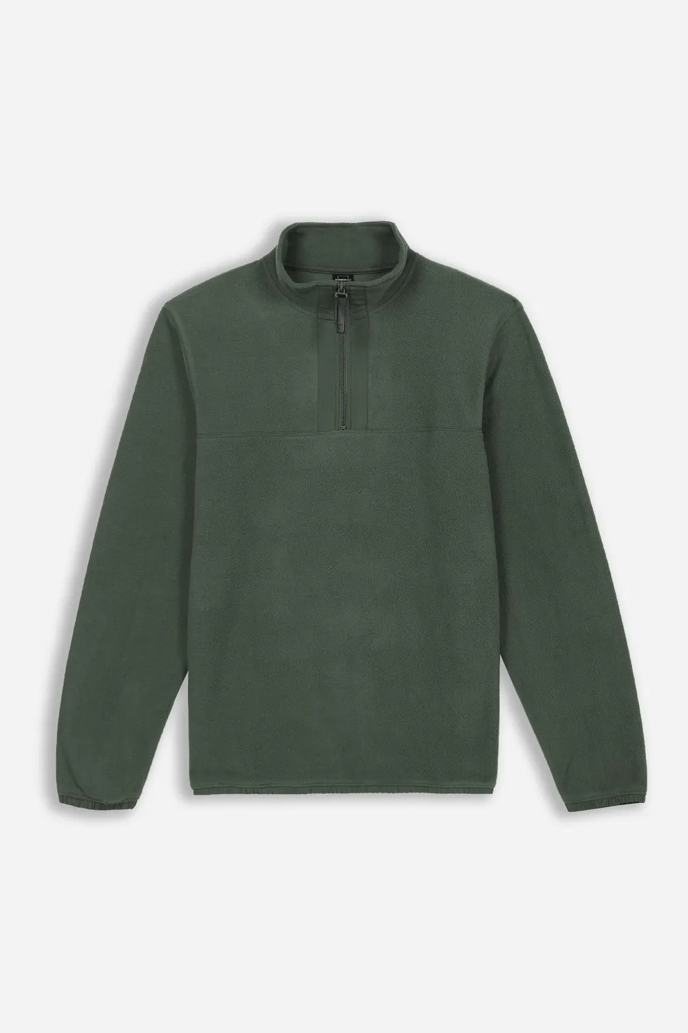Sonny Bono felpa mezza zip pile verde militare