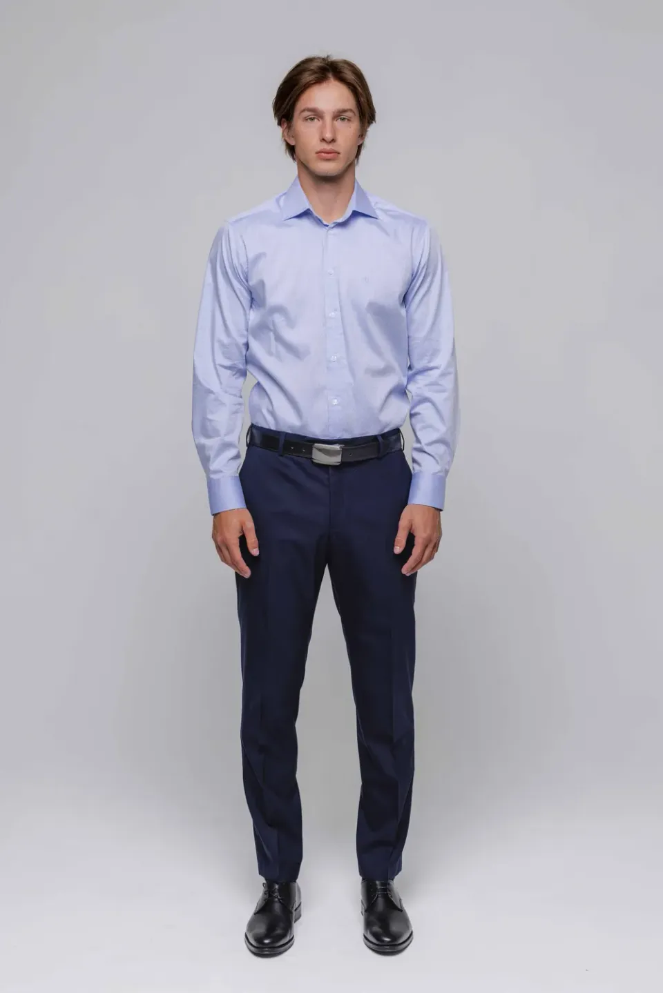 Alain Delon camicia azzurra extra slim pois business