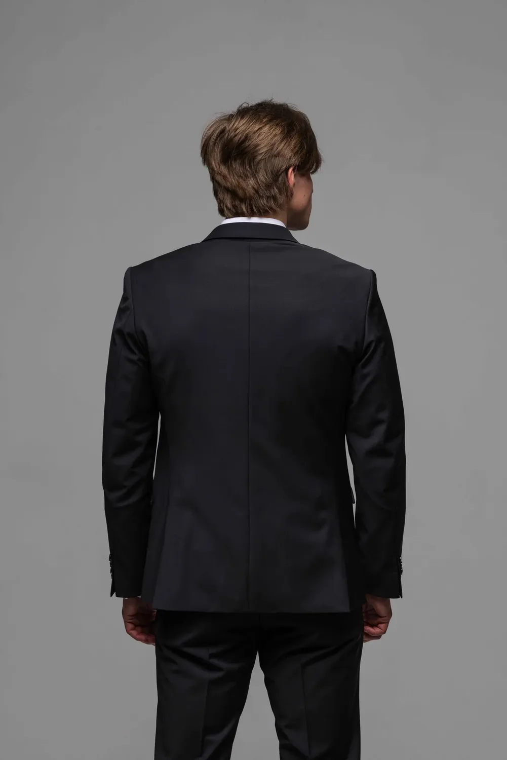 Alain Delon Basic giacca abito nero slim fit
