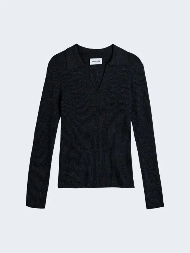 Sand Menswear Fellini maglione skipper merino blu