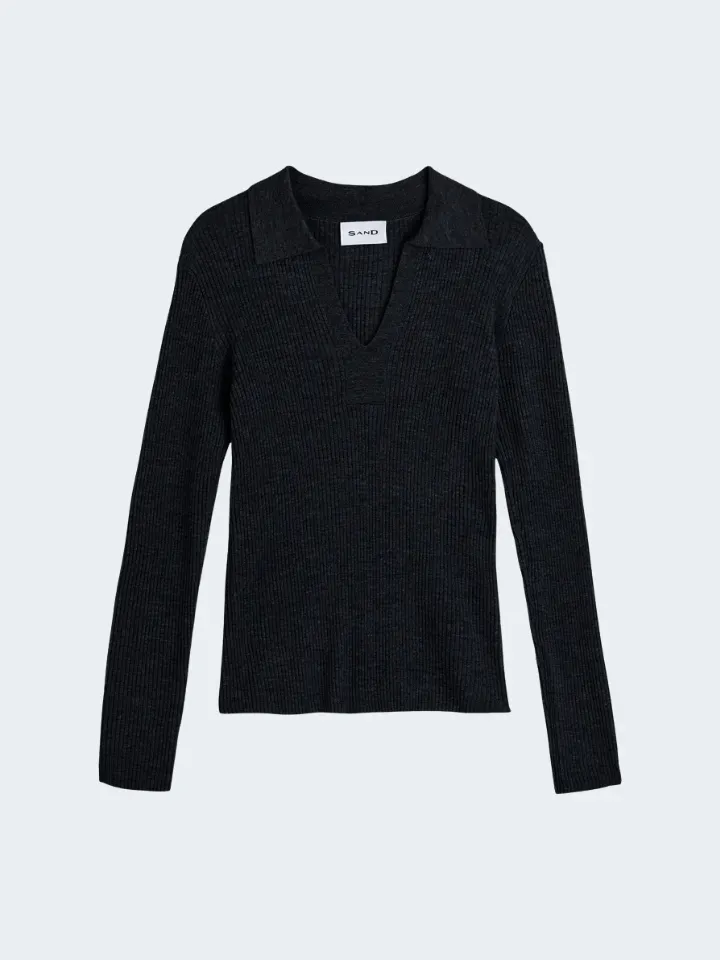 Sand Menswear Fellini maglione skipper merino blu