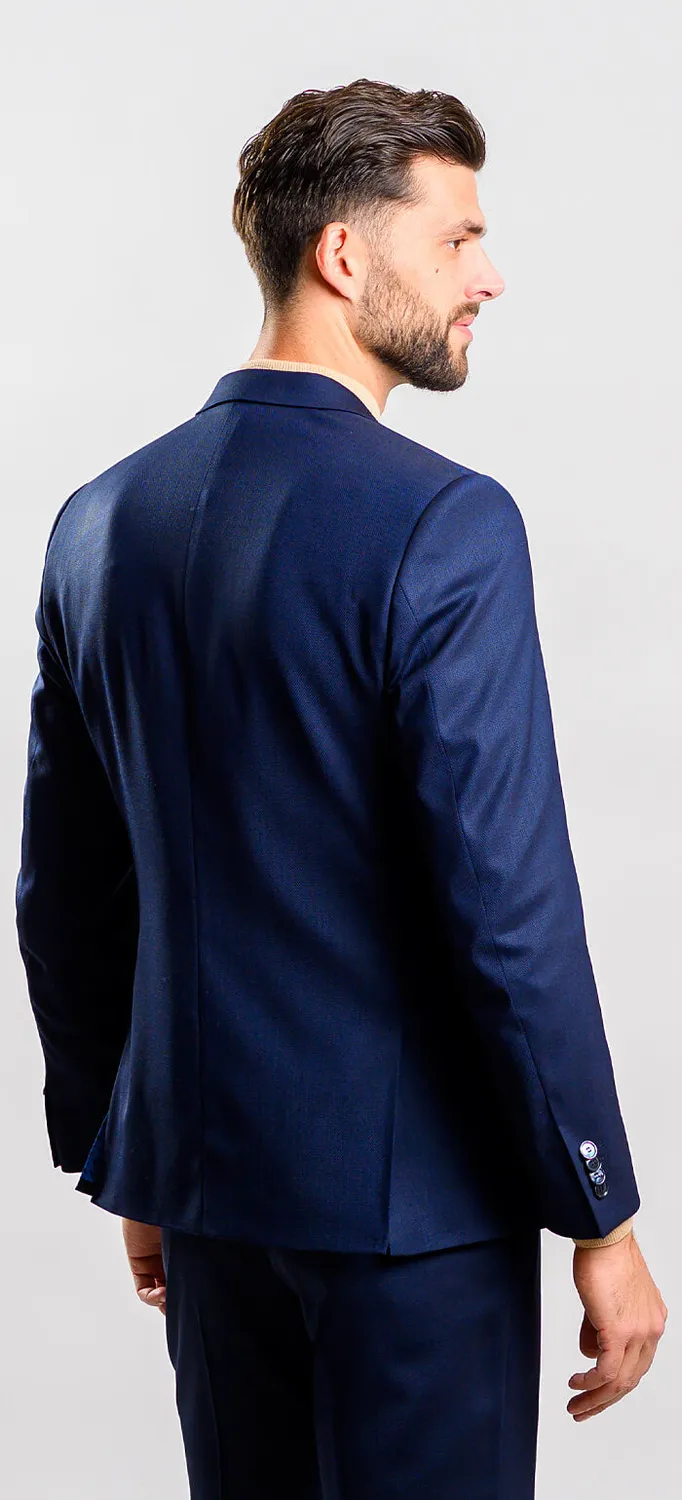 Alain Delon Abito Blu Slim Fit Misto Elasticizzato XL