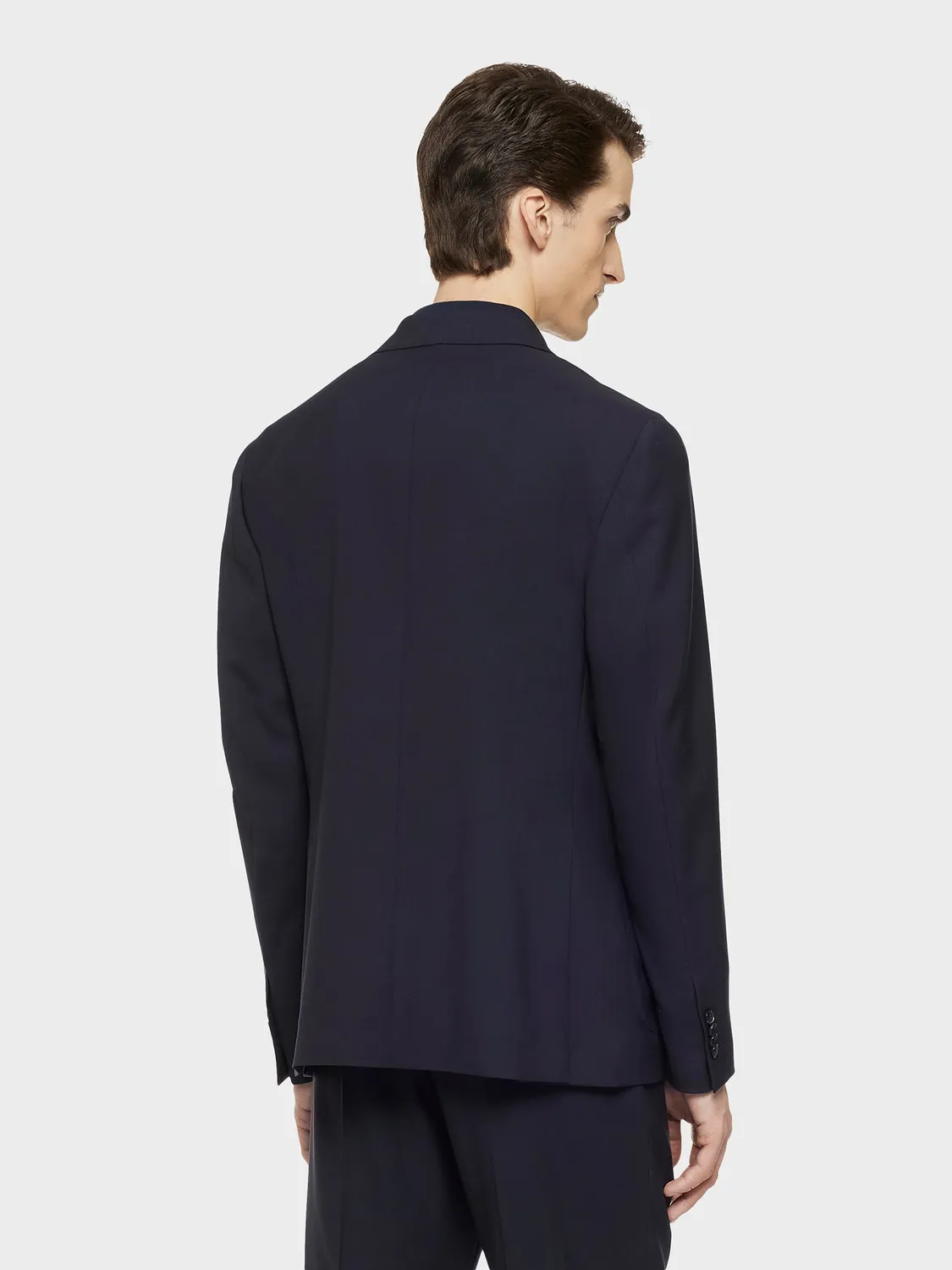 Caruso Butterfly giacca doppiopetto lana blu navy