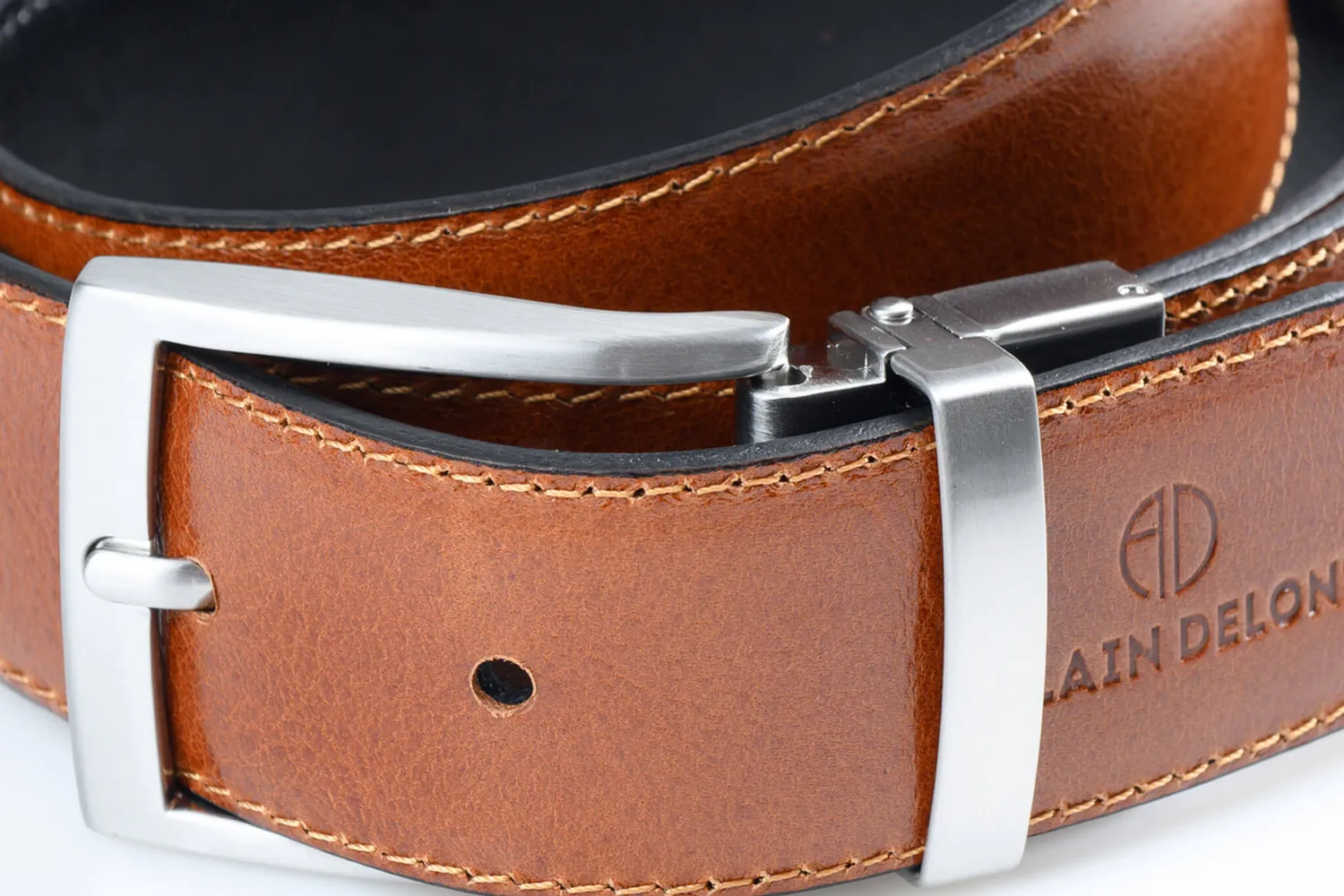 Alain Delon cintura pelle reversibile 110 cm