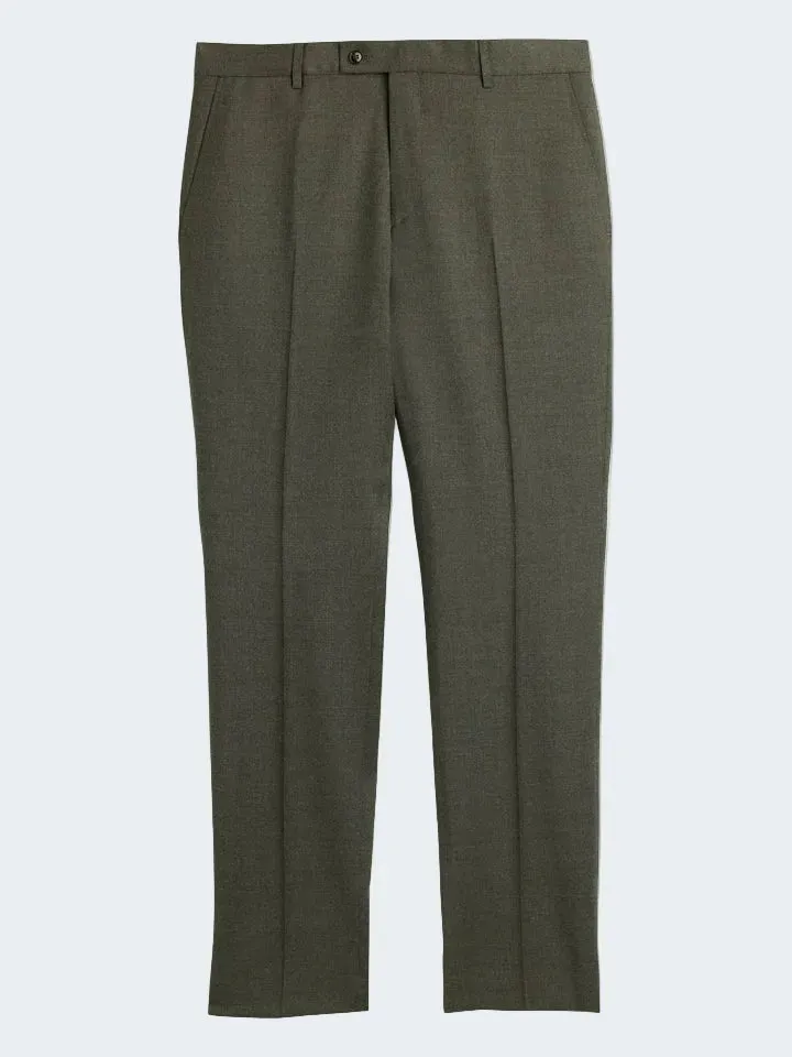 Sand Menswear Craig pantalone flanella stretch verde