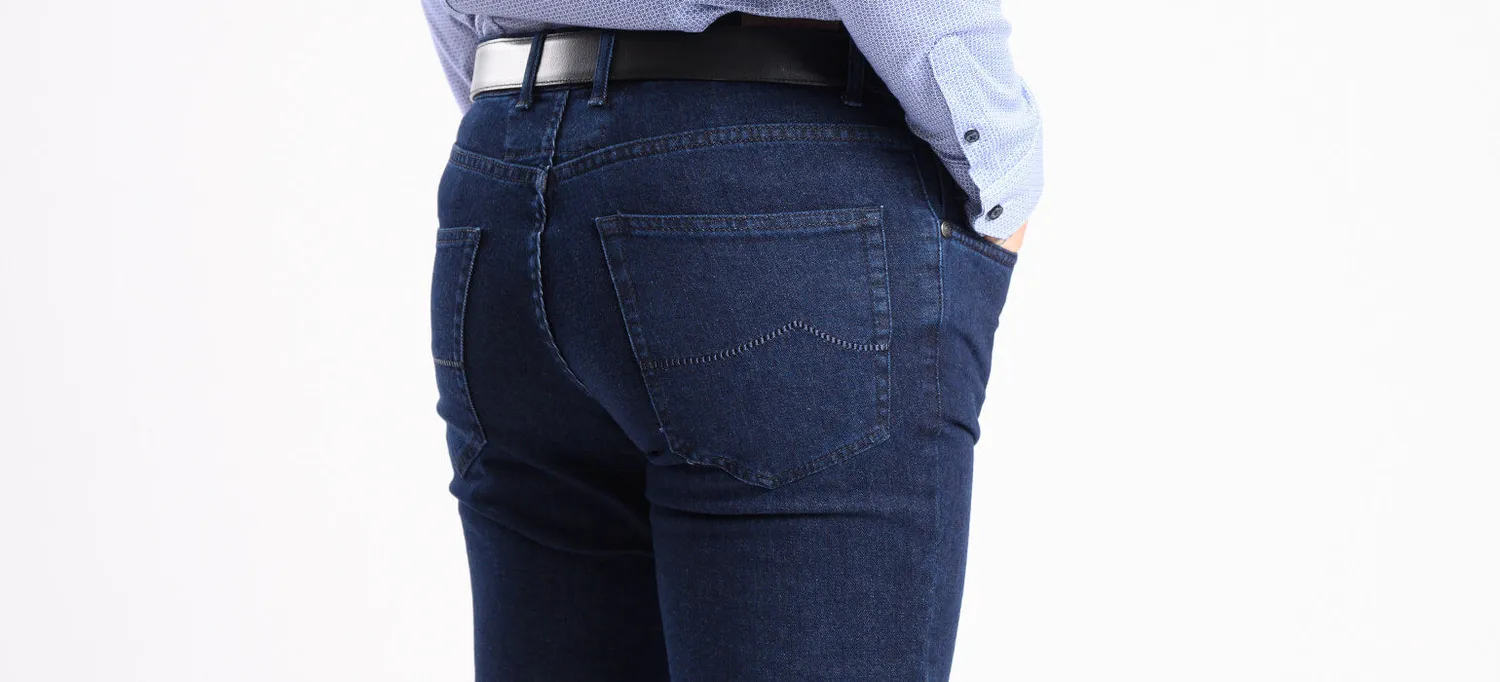 Alain Delon jeans blu scuro slim fit elasticizzati