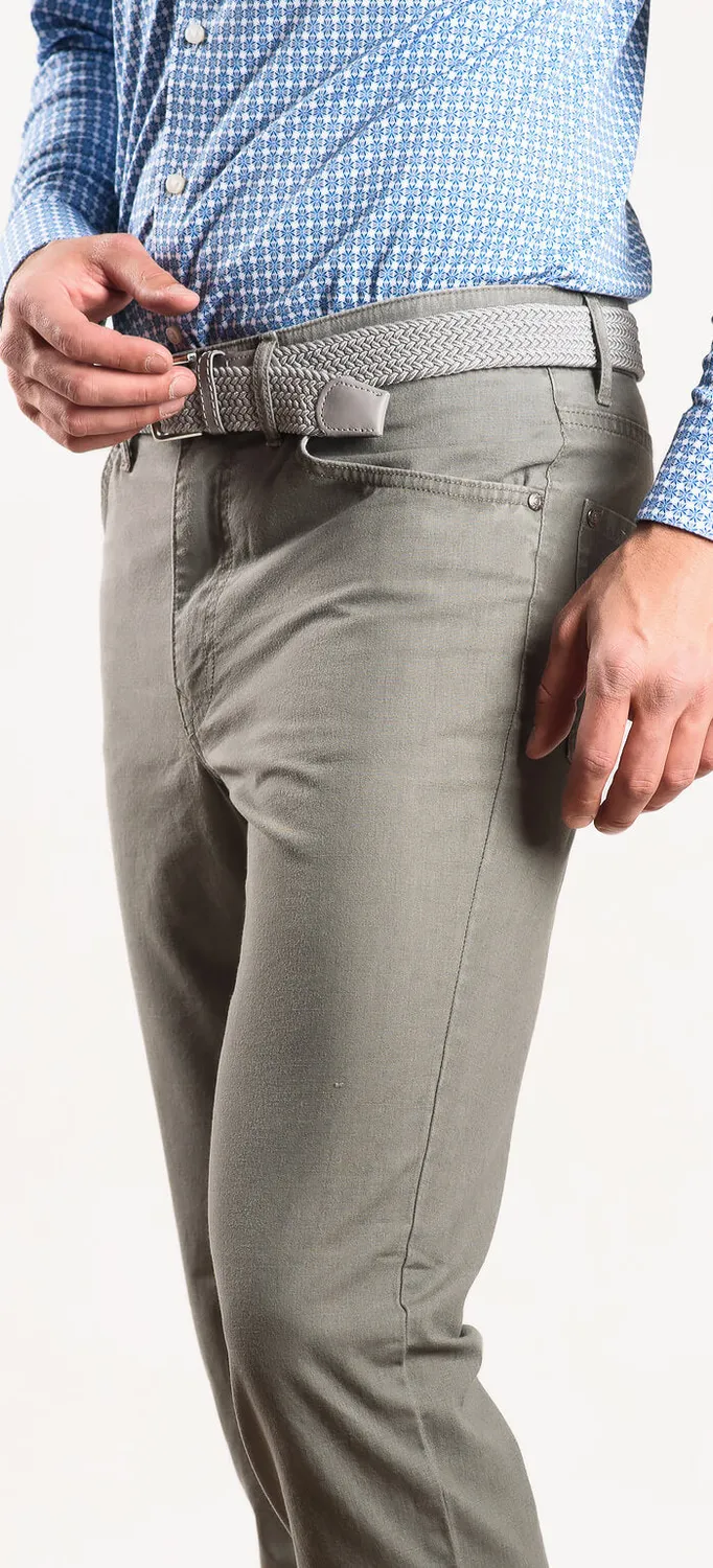 Alain Delon jeans grigio slim fit elasticizzato cotone