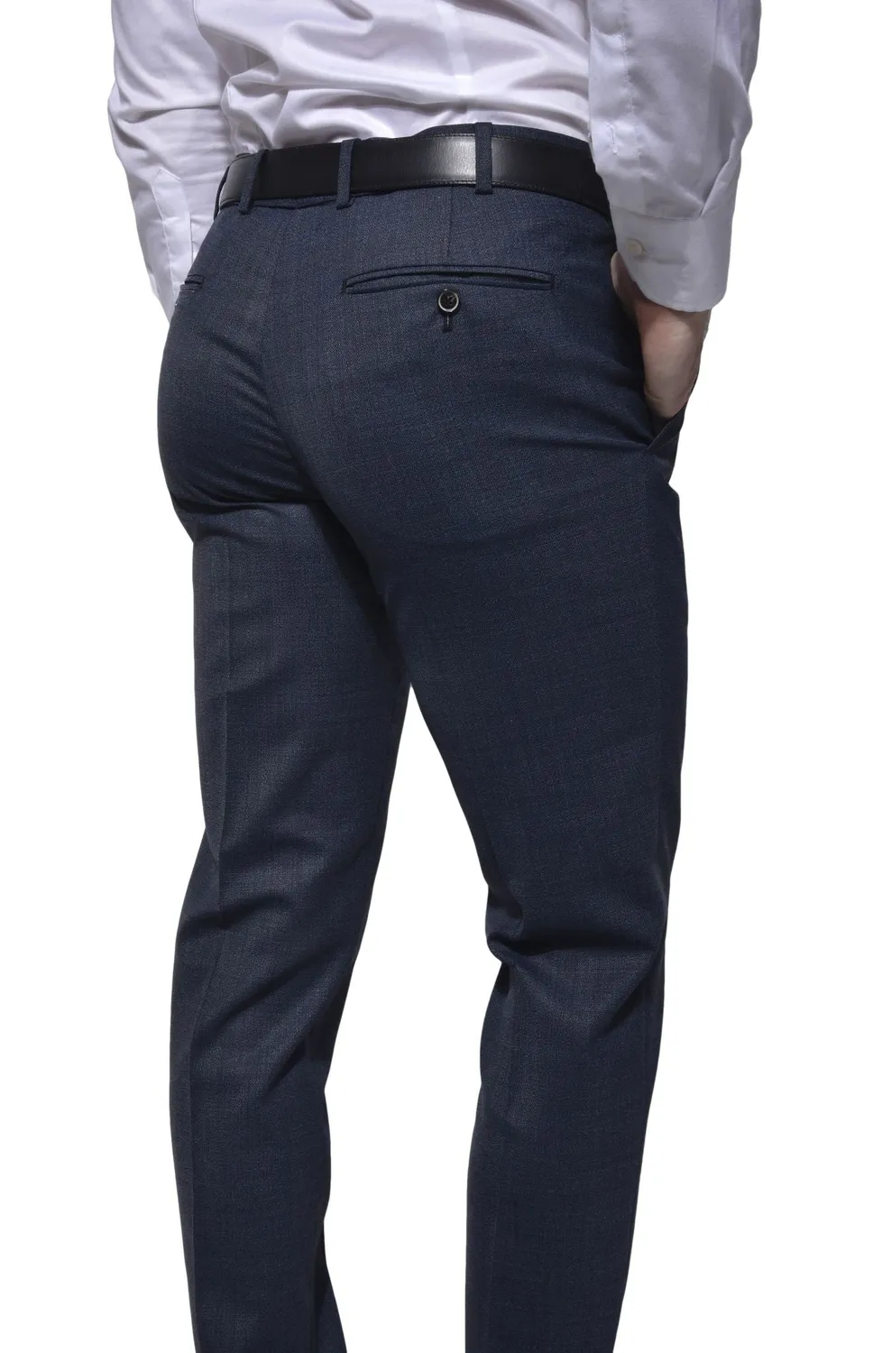 Alain Delon pantalone abito grigio blu 46 antistiro