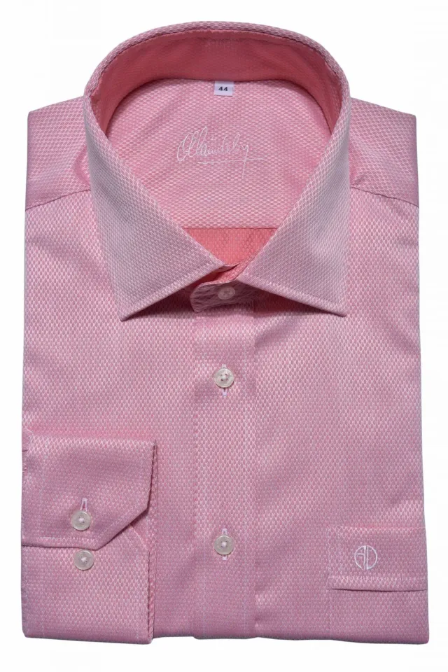Alain Delon Extra Slim Fit camicia rosa 39 fantasia