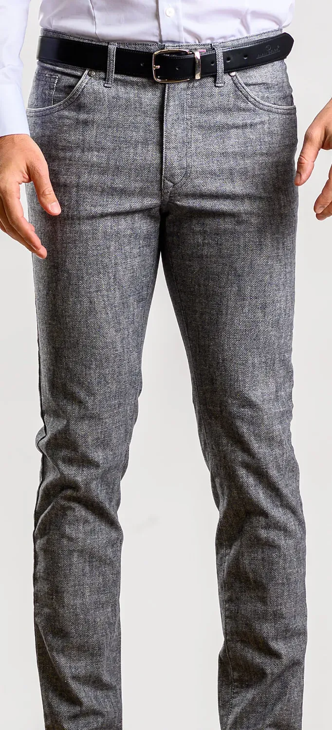 Alain Delon jeans grigi slim fit elastici