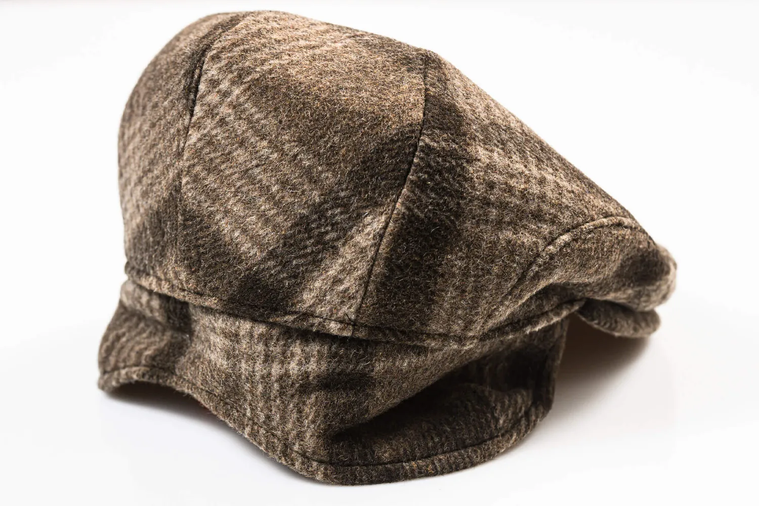Alain Delon cappello lana a quadri 61 invernale imbottito