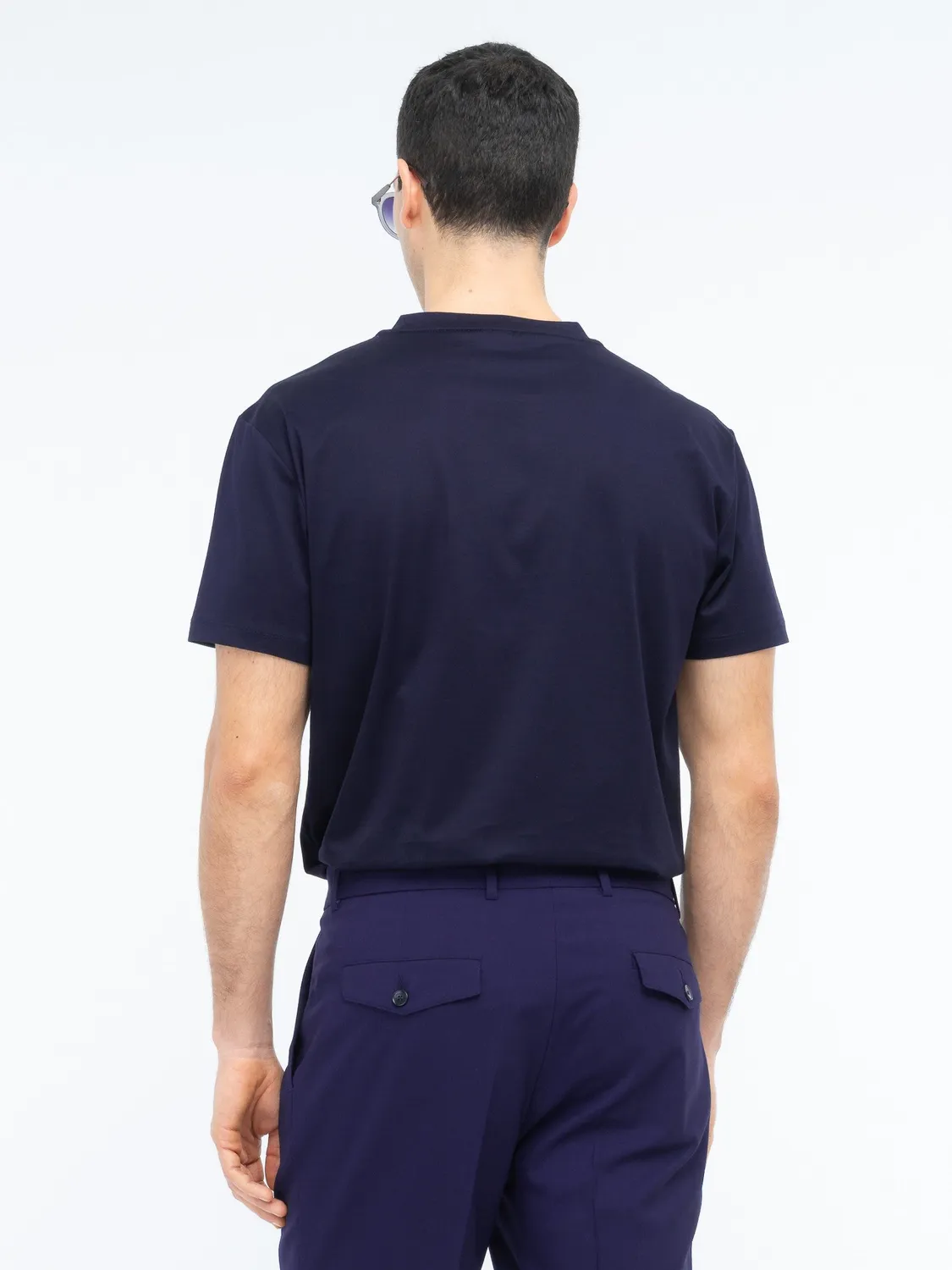 Paoloni T-shirt jersey di cotone blu