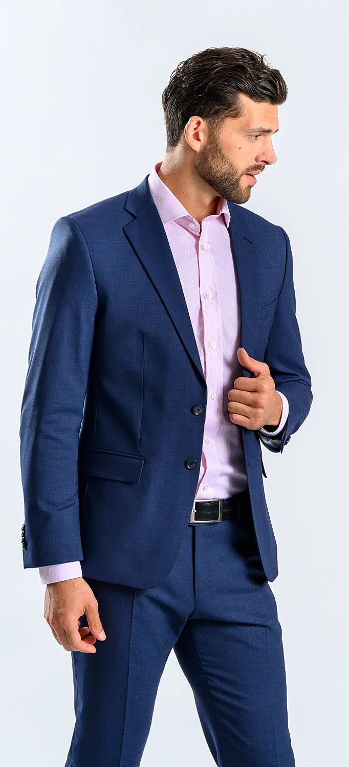 Alain Delon abito blu slim fit monopetto 2 bottoni