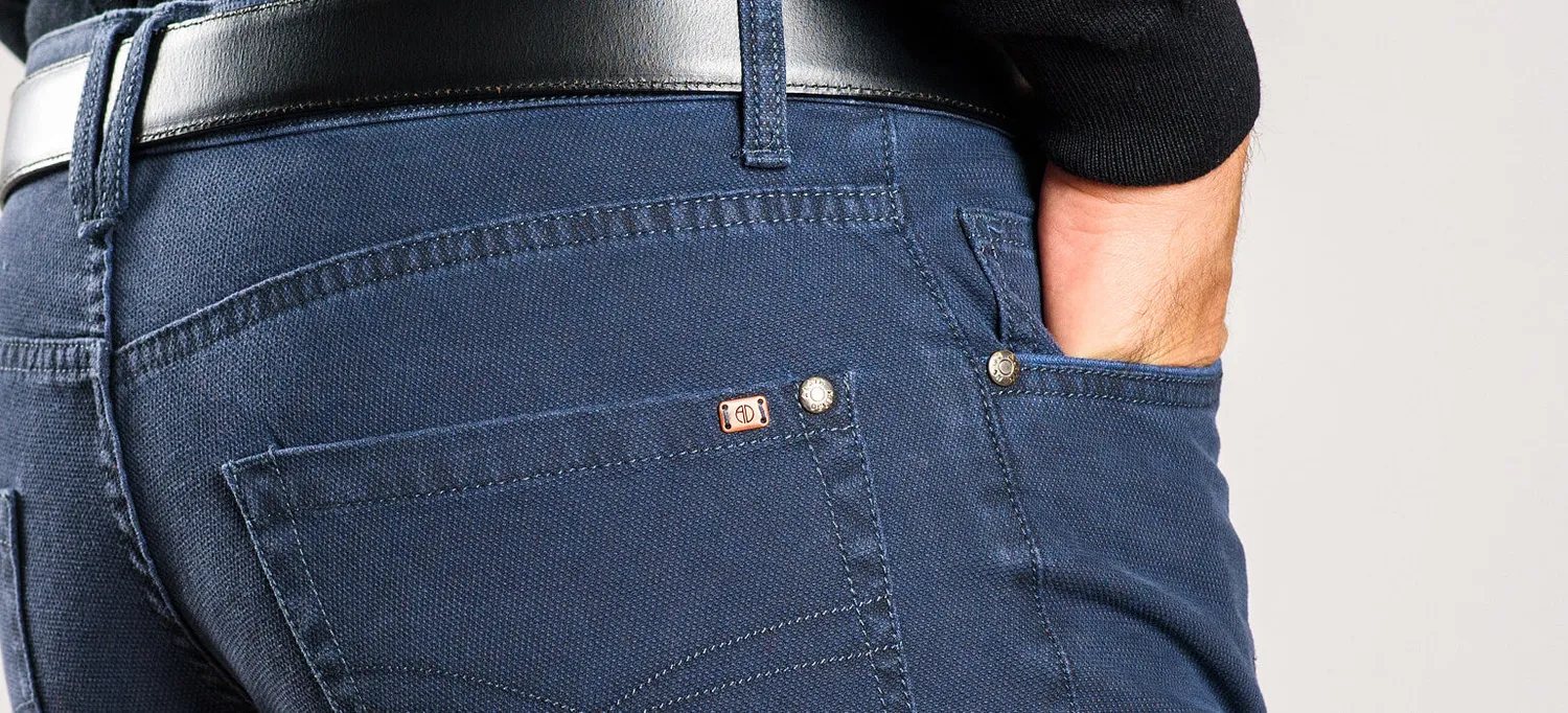 Alain Delon jeans slim grigio-blu elasticizzati