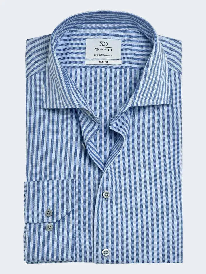 Sand Gordon 8313 camicia twill righe no iron