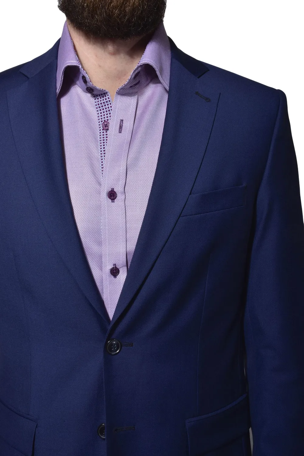Alain Delon completo blu lana Super 120s slim fit