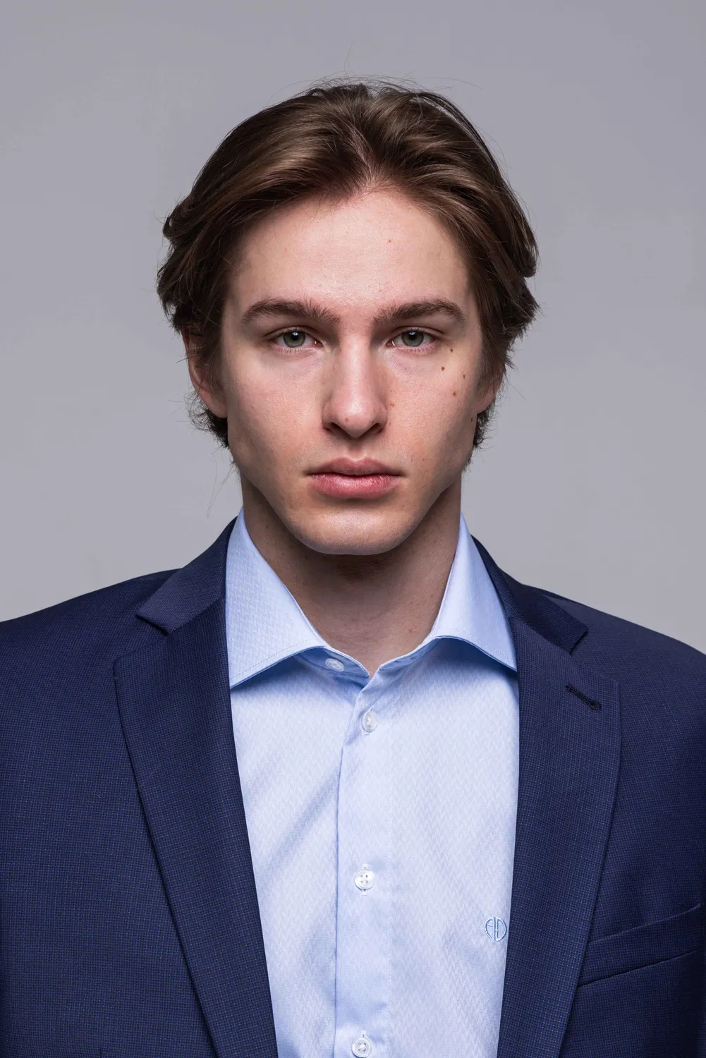 Alain Delon Abito Slim Fit Blu Micro-fantasia