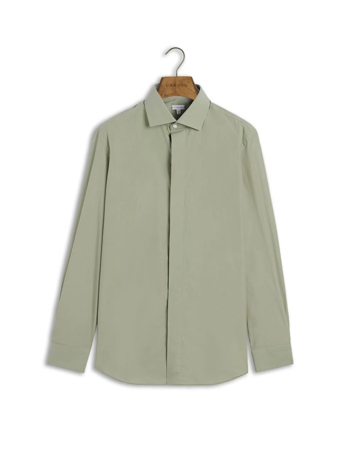 Caruso camicia slim cotone verde