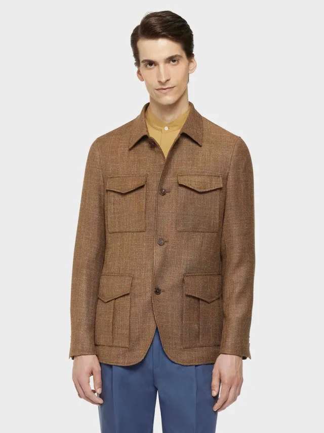 Caruso sahariana lana seta lino beige 48-52