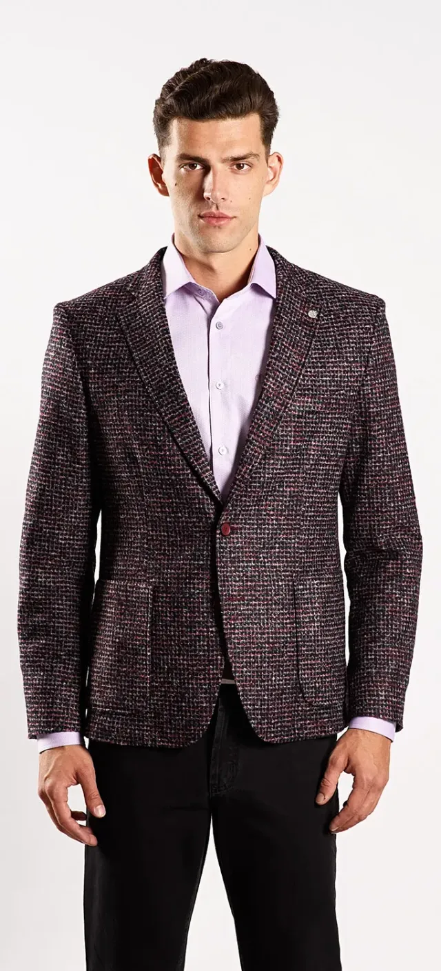 Alain Delon giacca maglia autunnale slim fit 27