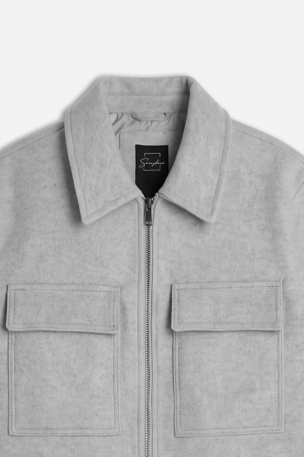 Sonny Bono Giubbotto Dritto Collo Camicia Full Zip Grigio