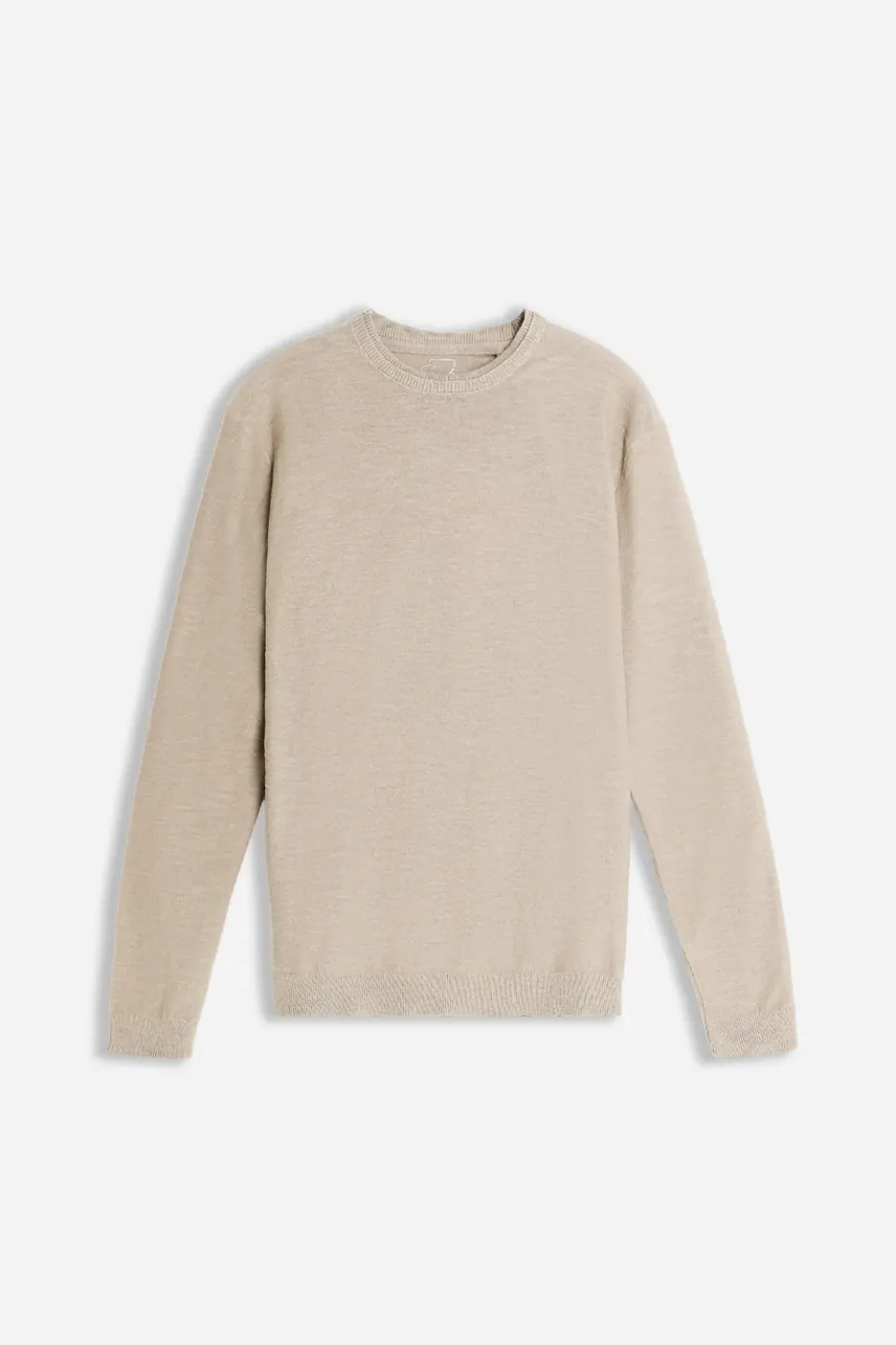 Sonny Bono Slub Girocollo Maglia Beige Effetto Slub