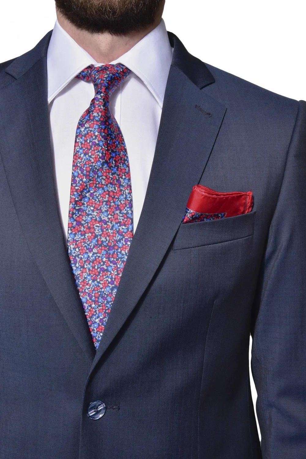 Alain Delon Wool Slim completo blu lana Zignone
