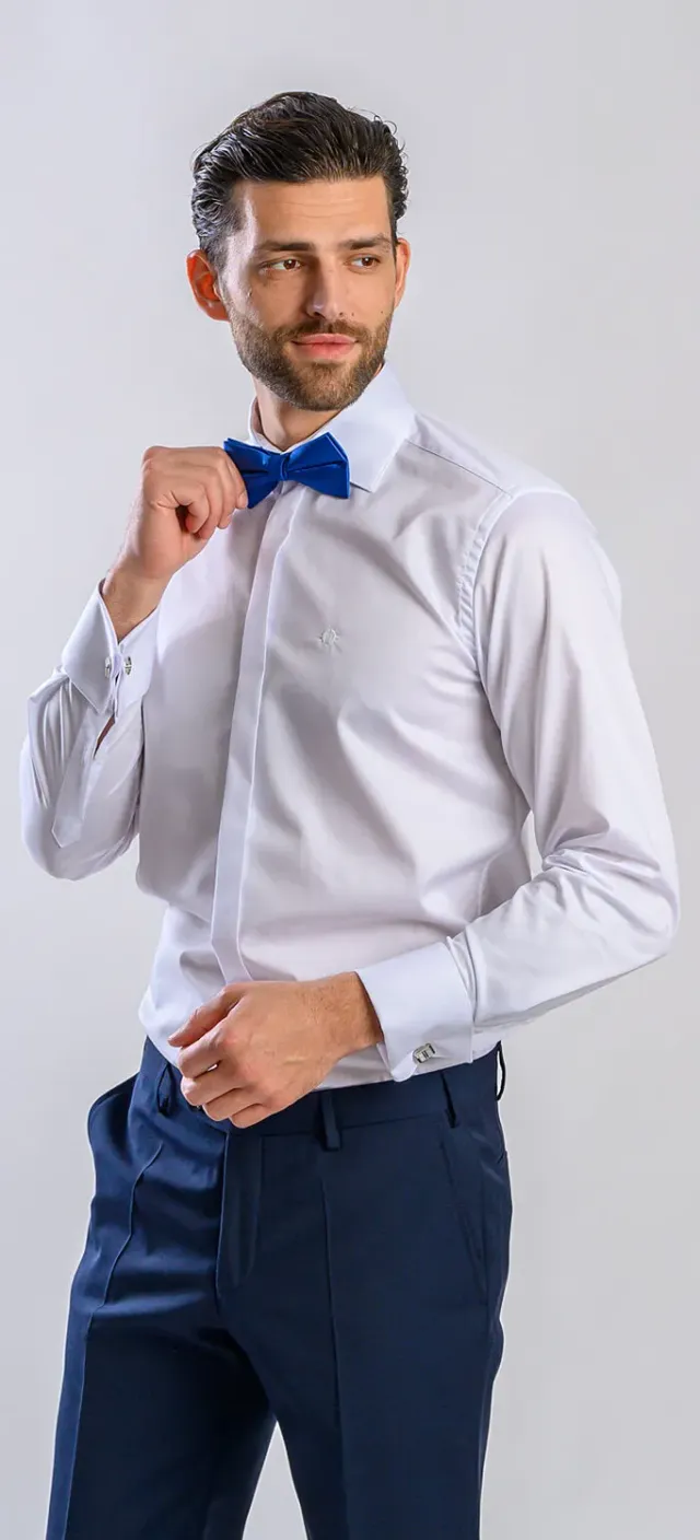 Alain Delon camicia bianca extra slim cerimonia