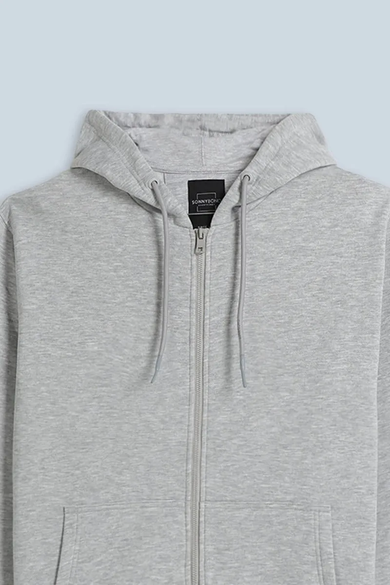 Sonny Bono Felpa Zip Cappuccio Grigio Chiaro M