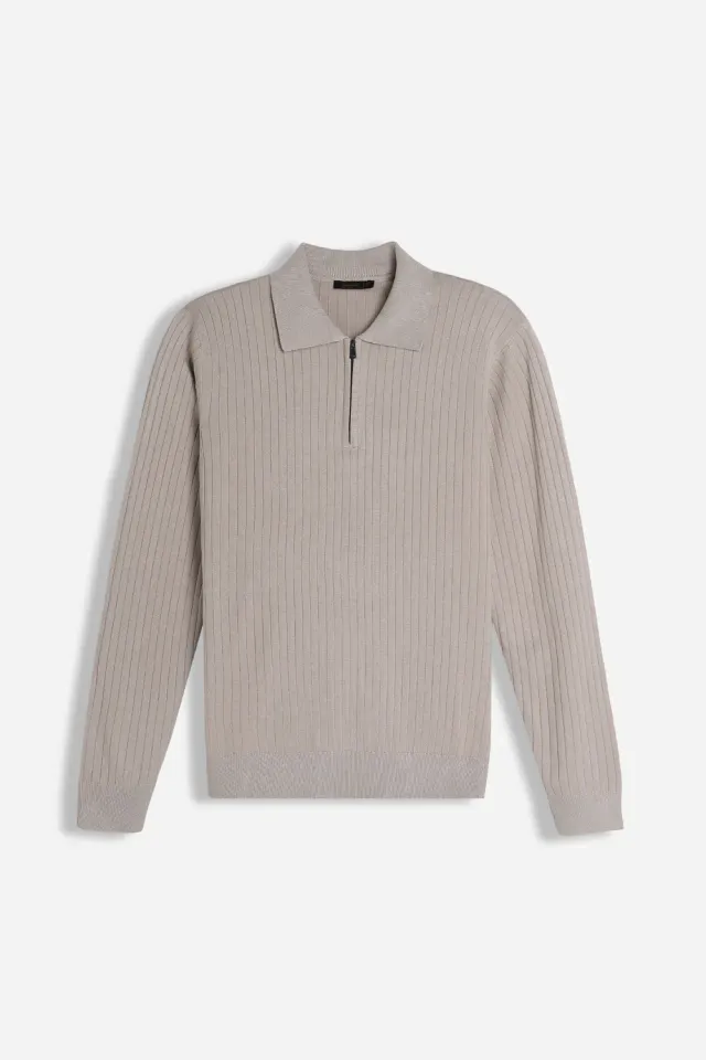 Sonny Bono Mezza Zip 06122MG maglia polo beige chiné