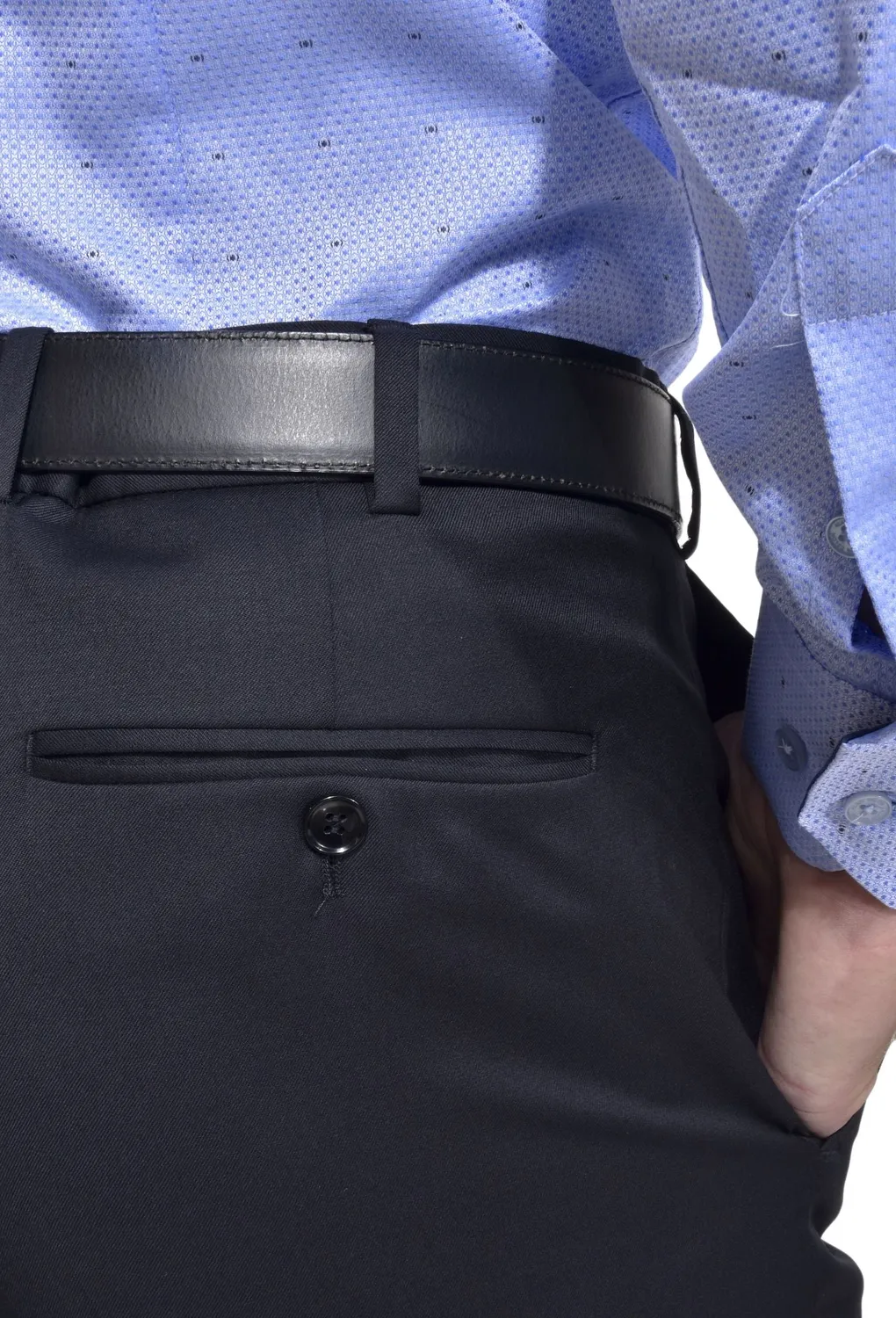 Alain Delon pantaloni blu lana limited edition eleganti
