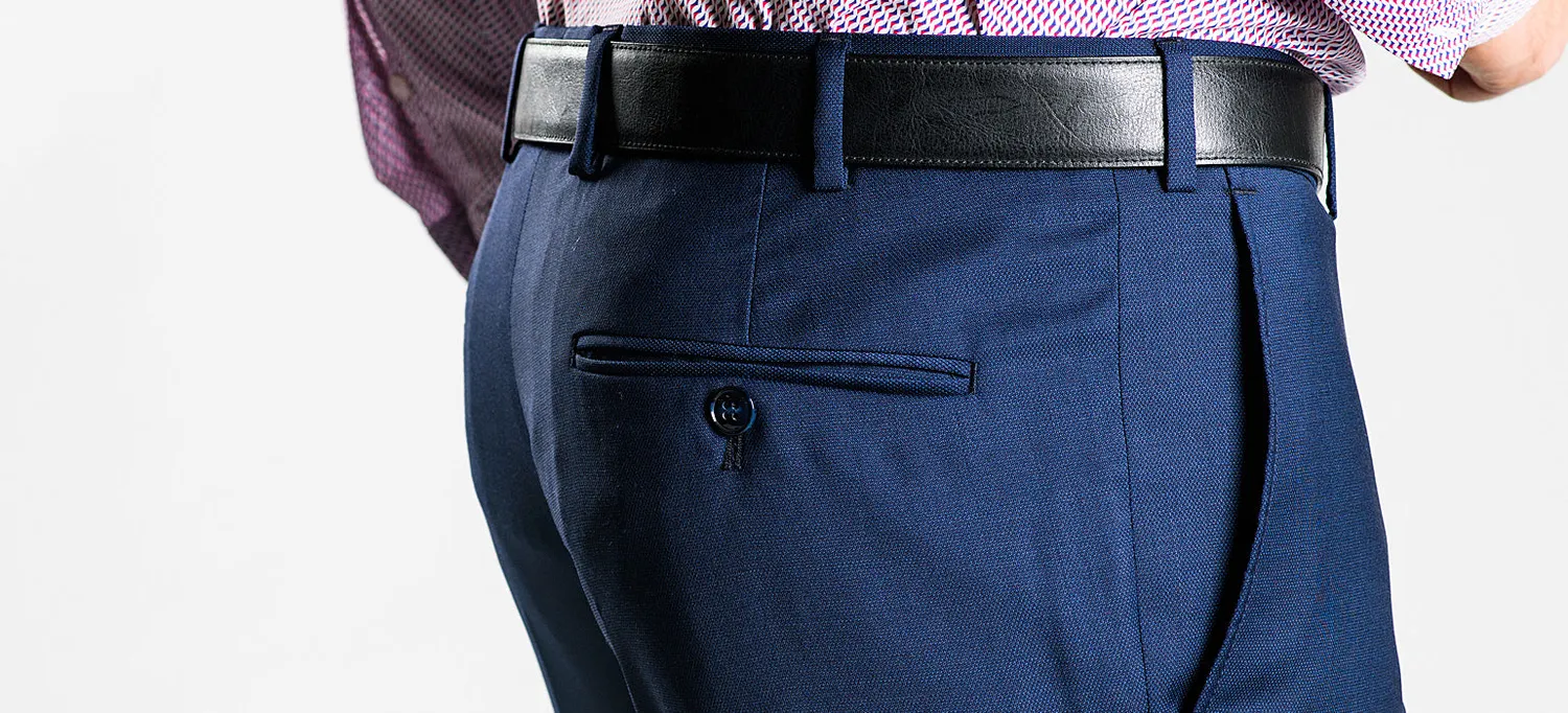 Alain Delon pantalone abito blu navy taglia 48 in lana