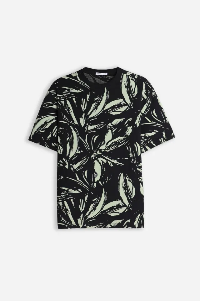 Sonny Bono Girocollo t-shirt salvia fantasia in cotone