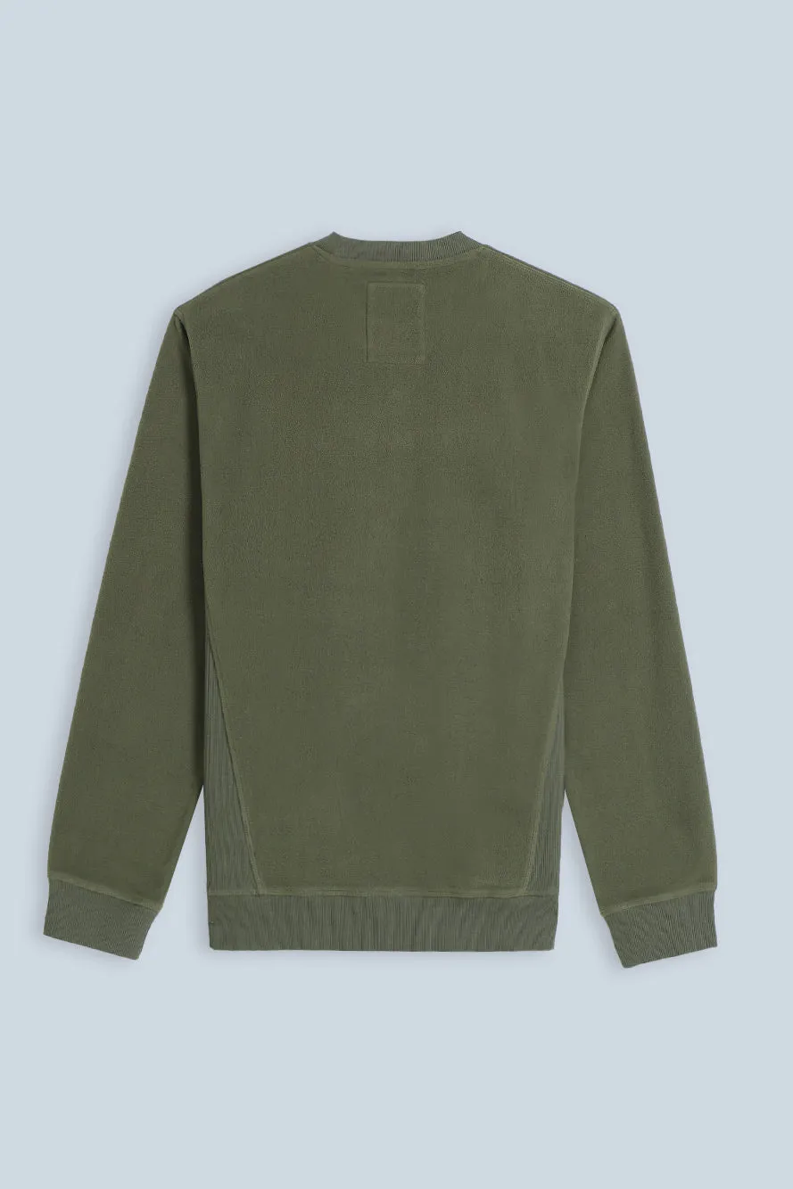 Sonny Bono felpa pile verde militare costina