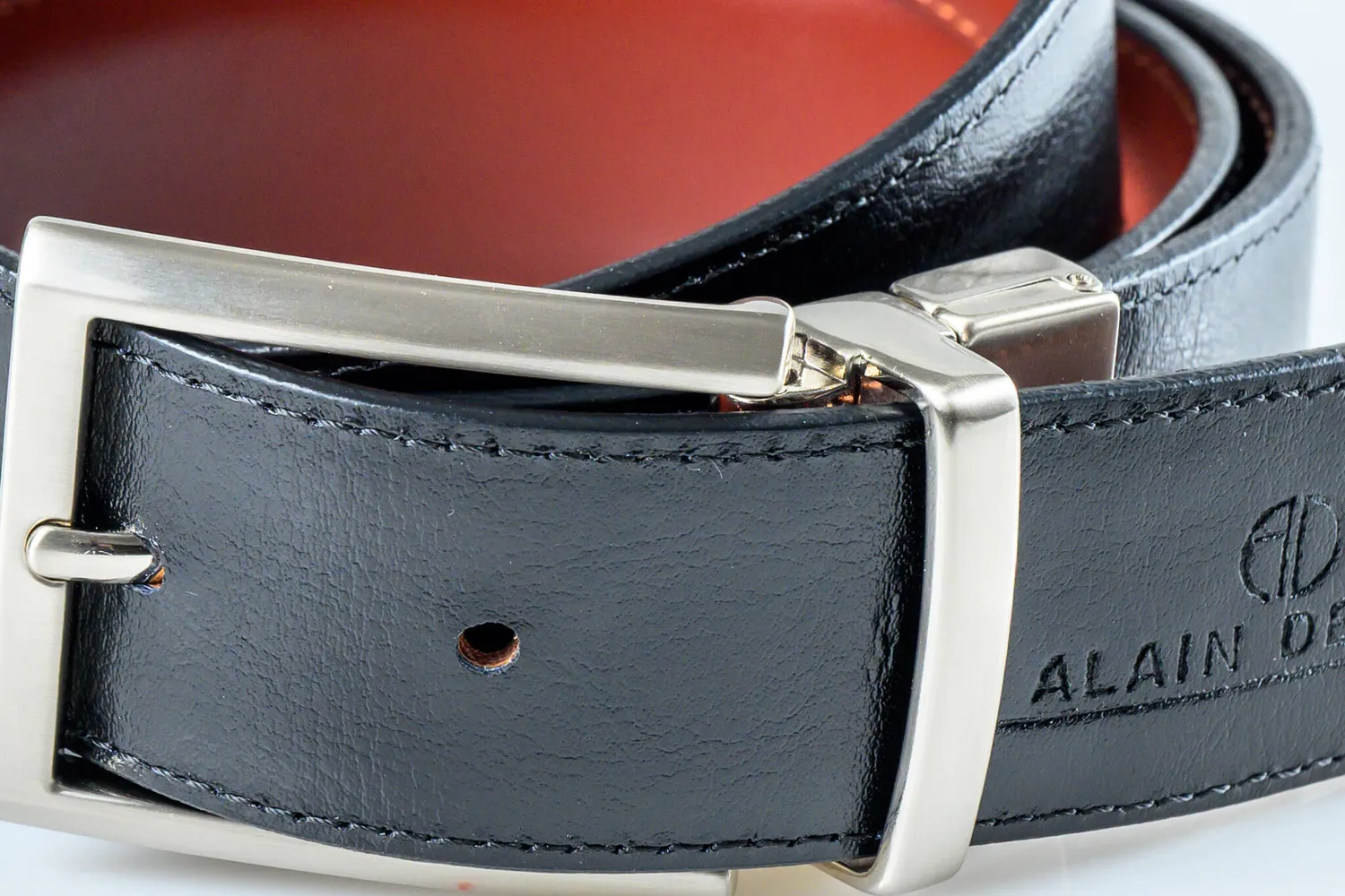Alain Delon cintura pelle reversibile 110 cm