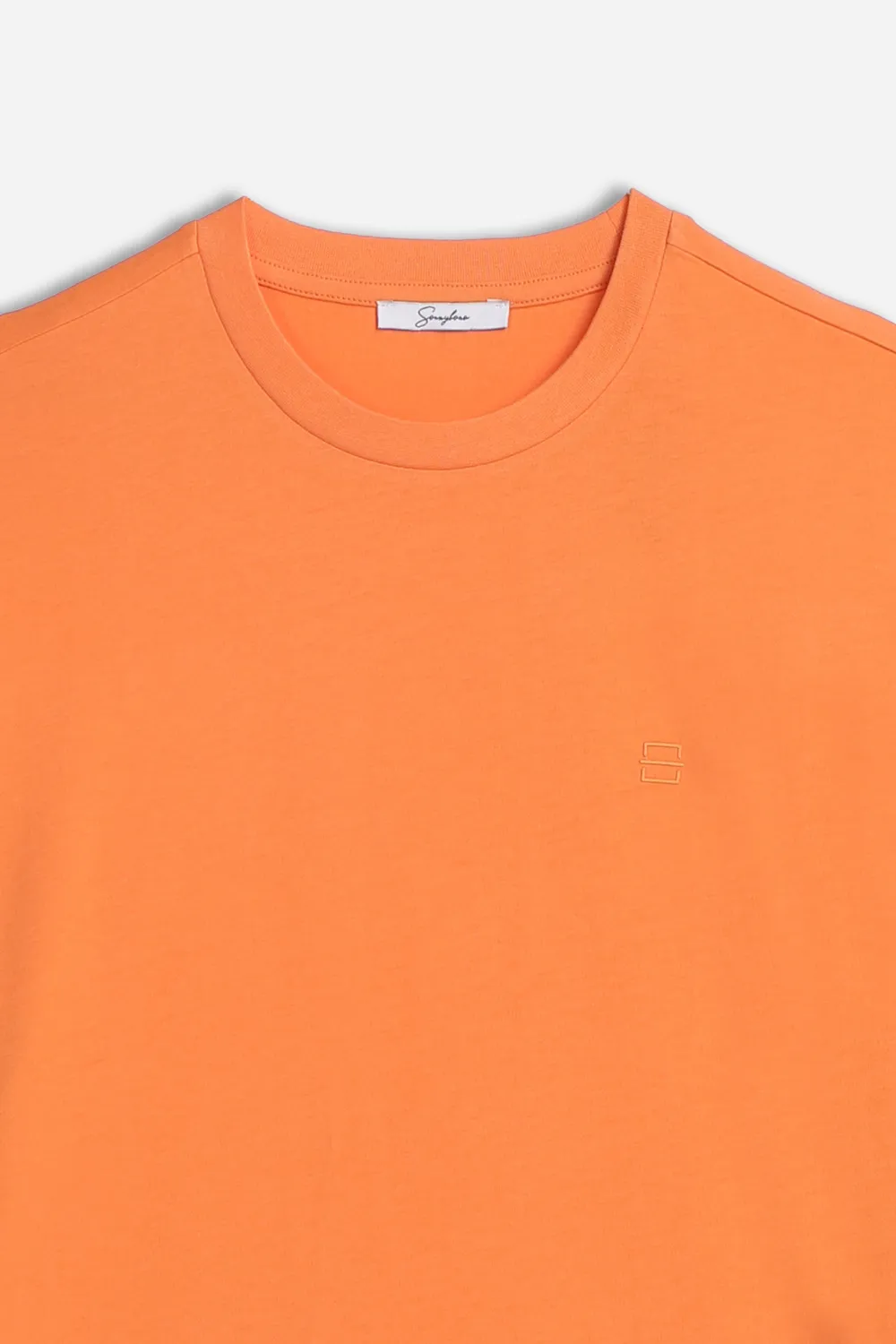 Sonny Bono T-Shirt Logo Stampato Arancione Cotone