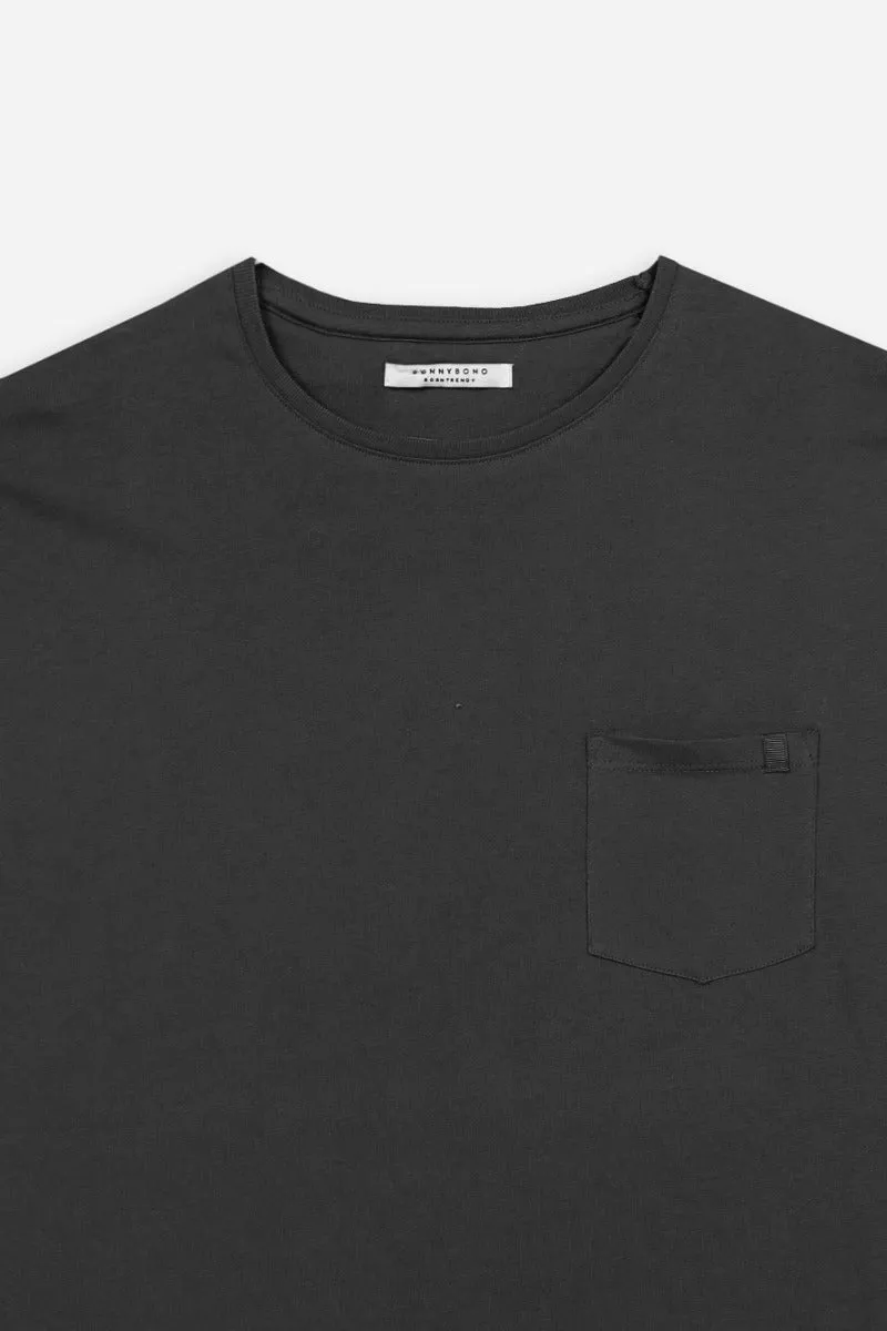 Sonny Bono t-shirt girocollo con taschino nero